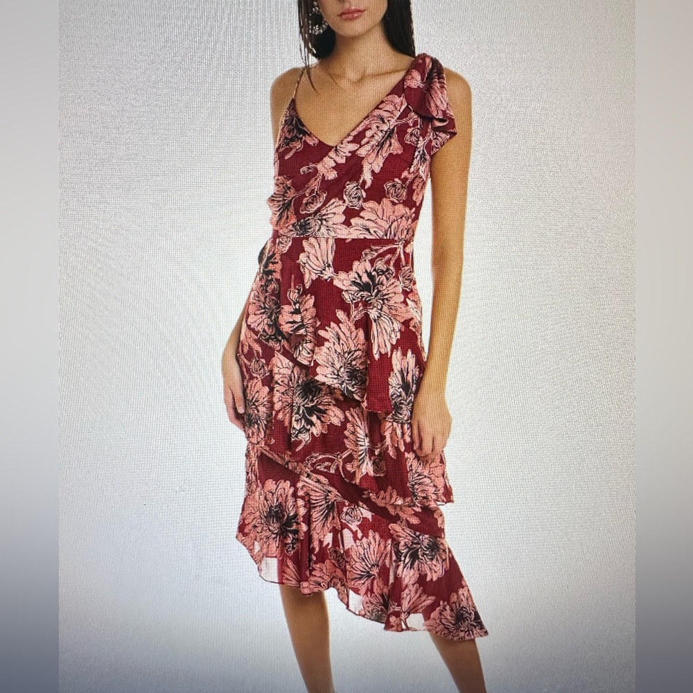 THEIA Greta Cowl Neck Cocktail Dress Size 10